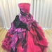 (Pannier, with veil) Wedding dress set in pink color for culture festival or wedding.