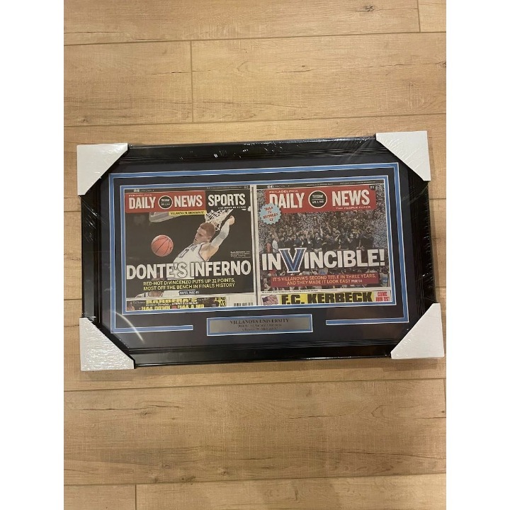 2018 Villanova Wildcats championship framed 11x14 Daily News Newspaper