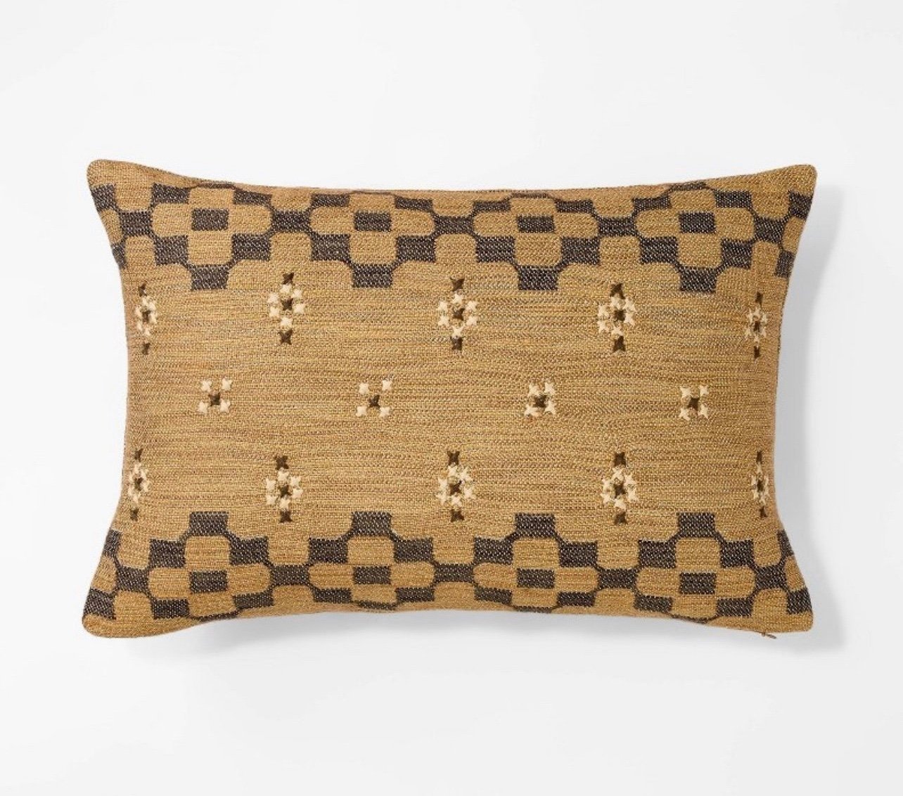 Threshold Studio McGee Woven with Cross Stitching Lumbar Throw Pillow - Target