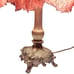 Vintage French Victorian Ornate Silver Lamp & Pink Ombre Fringe Floral Shade 16