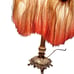 Vintage French Victorian Ornate Silver Lamp & Pink Ombre Fringe Floral Shade 16