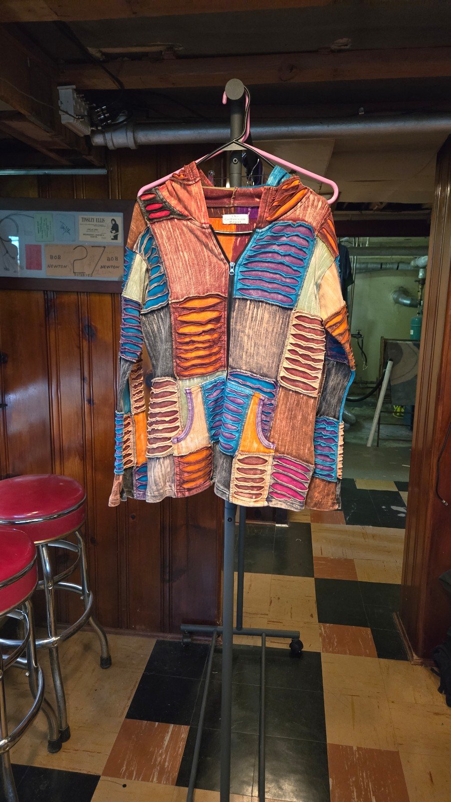 The Royal Collection boho Bohemian handmade jacket. Distressed. Misses size larg