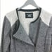 DKNY Jeans Gray Asymmetrical Zip Jacket.