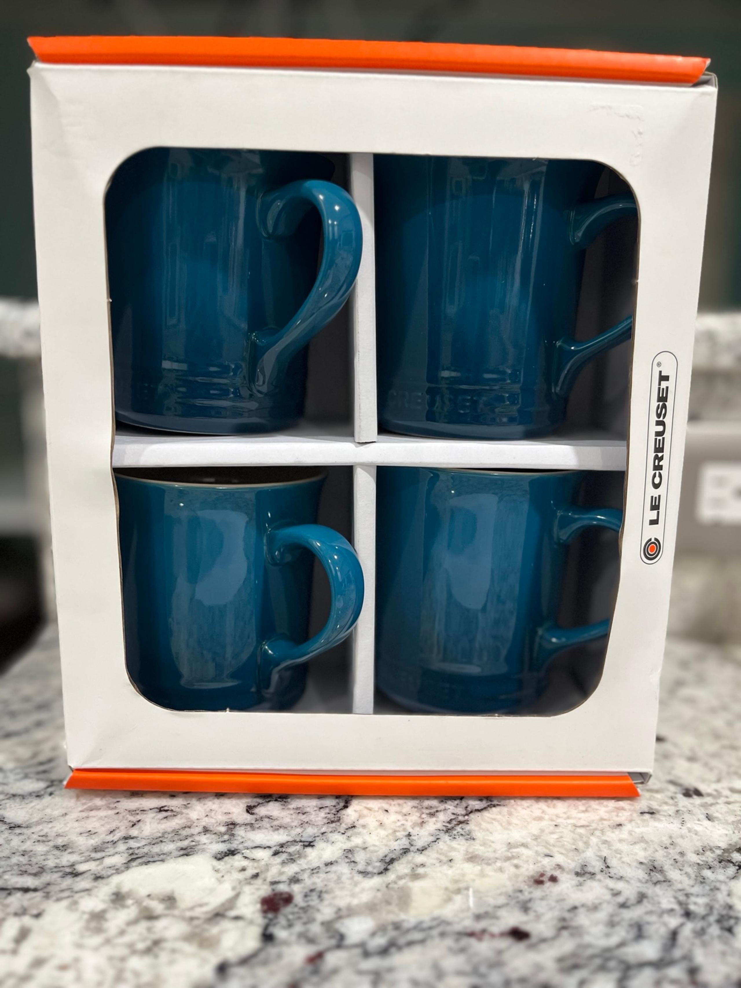 Le Creuset Deep Teal Blue 14oz Mug Set