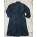VTG IOU Leather Trench Coat/Western Duster Jacket Blue Leather Mens Sz Large