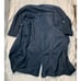VTG IOU Leather Trench Coat/Western Duster Jacket Blue Leather Mens Sz Large