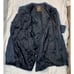 VTG IOU Leather Trench Coat/Western Duster Jacket Blue Leather Mens Sz Large
