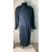 VTG IOU Leather Trench Coat/Western Duster Jacket Blue Leather Mens Sz Large