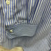 Brooks Brothers Classic Blue White Stripe Preppy Men Button Long Sleeve 17-2/3