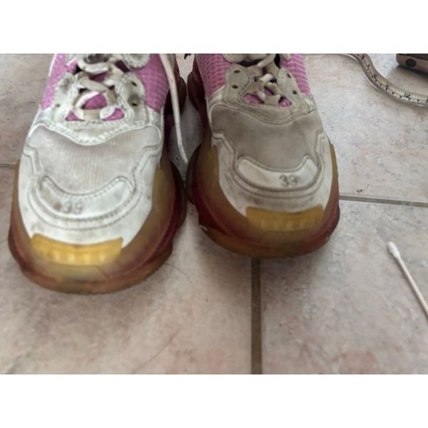 Balenciaga Triple S Trainers chunky sneakers White Pink shoes flats logo flats