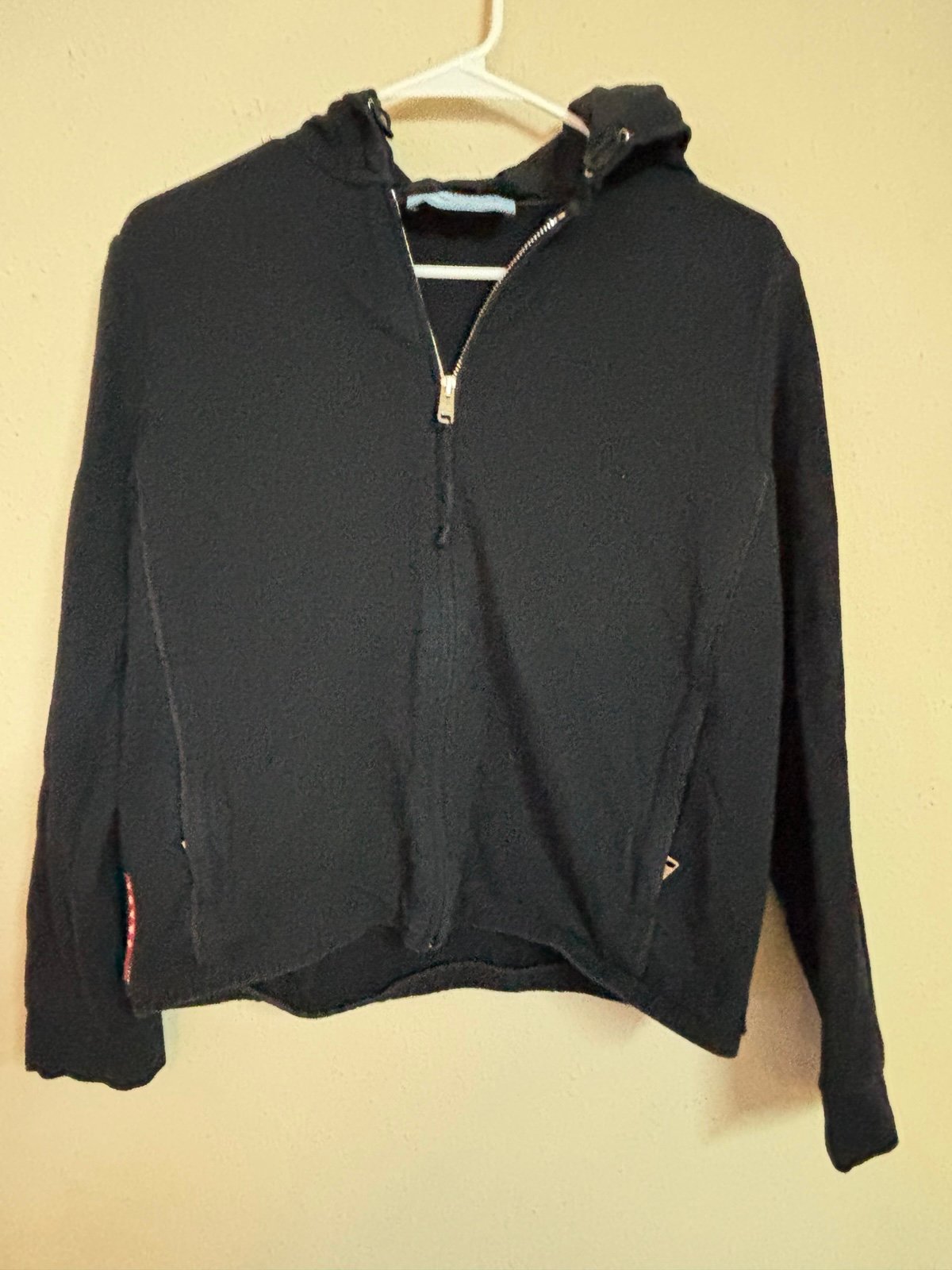 Prada zip up nylon hoodie Large