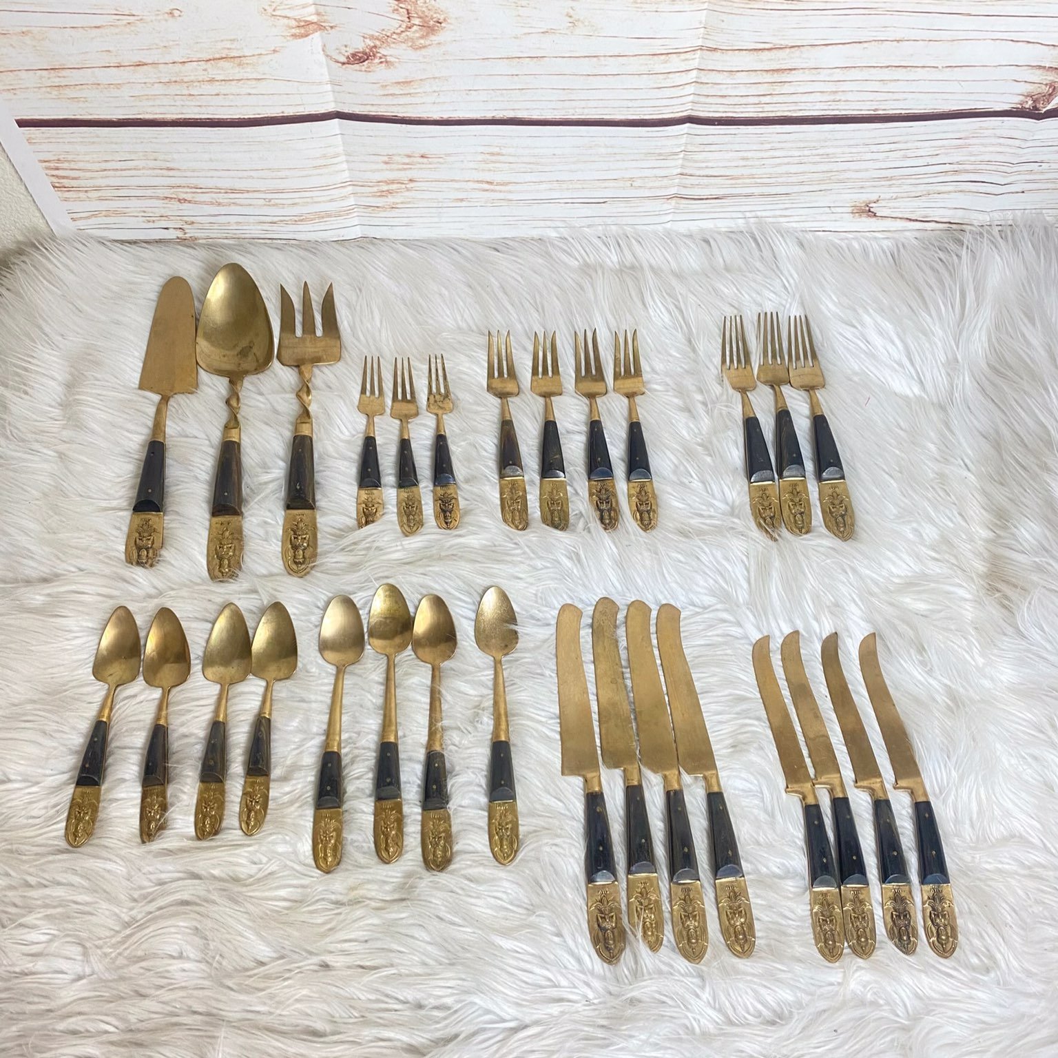 Vintage siam thai dinner utensils
