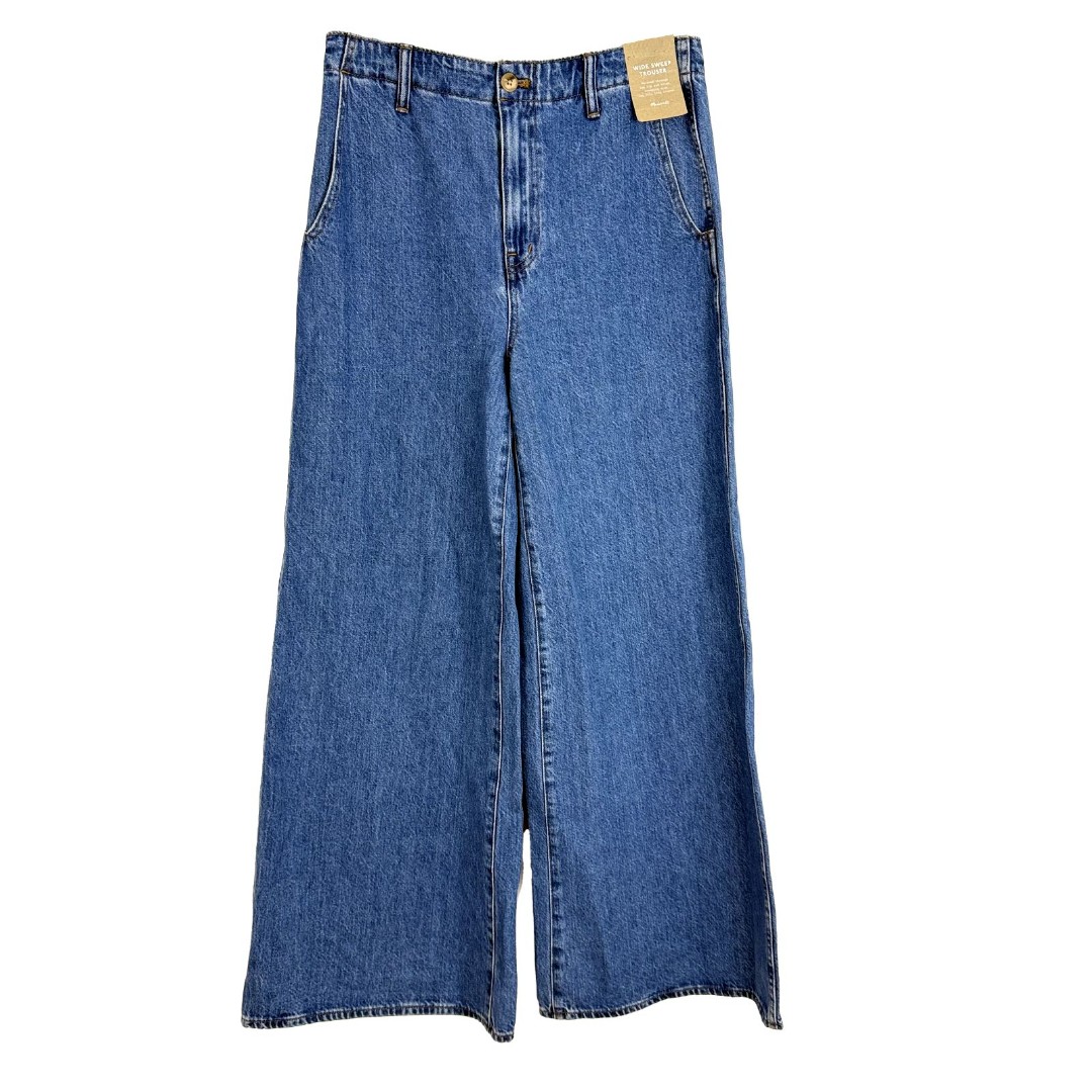 MADEWELL Wide Sweep Denim Trousers 27 High Rise Java Wash Blue Denim NWT B35