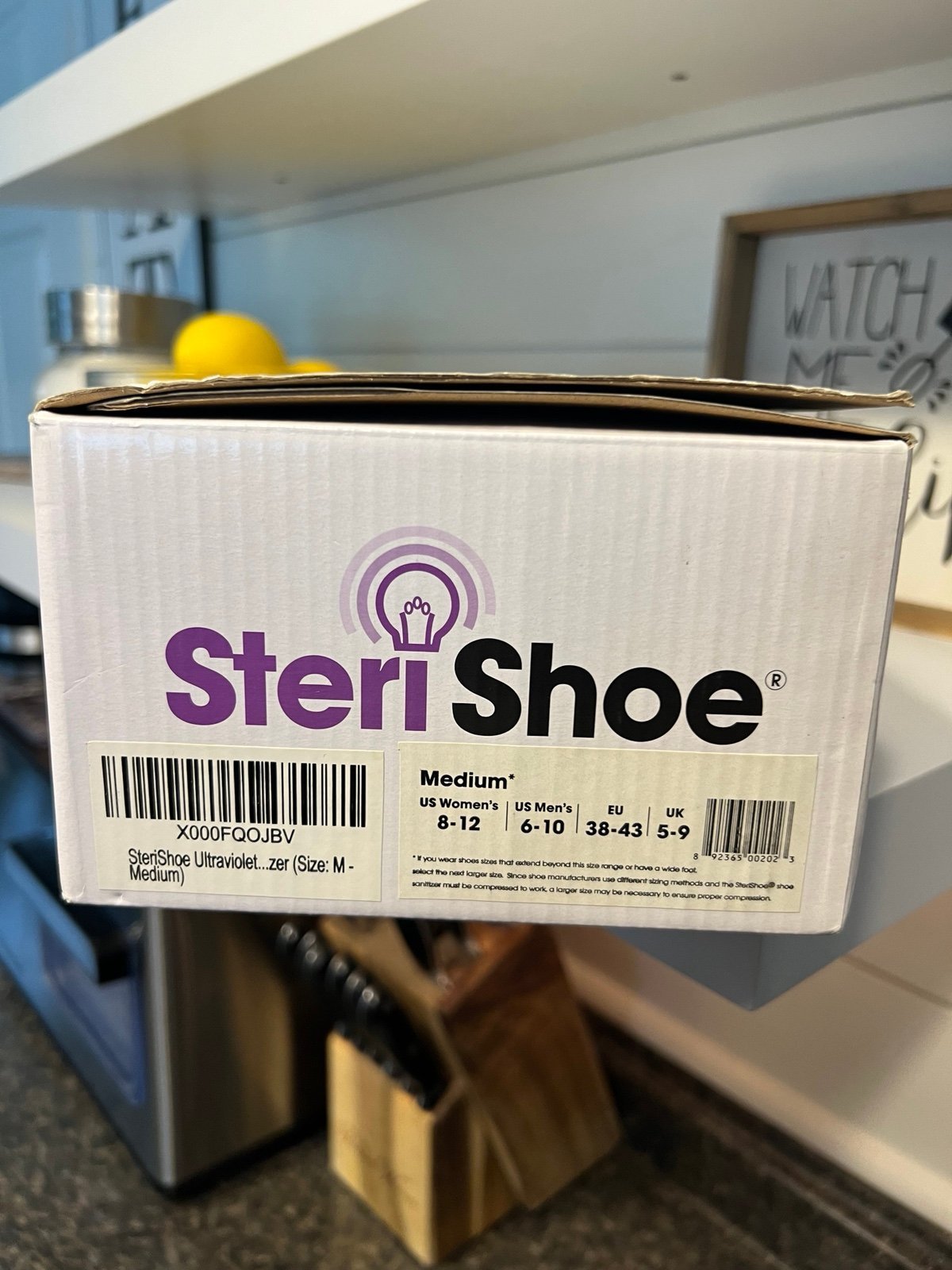 Steri Shoe Ultraviolet Shoe Sanitizer Size 8-12 Medium