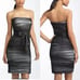 NWT Tadashi Shoji Strapless Layered Ruched Tulle Shift Dress Waist Tie Size 8