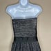 NWT Tadashi Shoji Strapless Layered Ruched Tulle Shift Dress Waist Tie Size 8