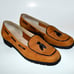 SALVATORE FERRAGAMO Belgian Loafer Suede Leather 7 ITALY Shoes w/ tassle