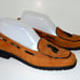 SALVATORE FERRAGAMO Belgian Loafer Suede Leather 7 ITALY Shoes w/ tassle
