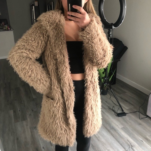 zara fluffy jacket