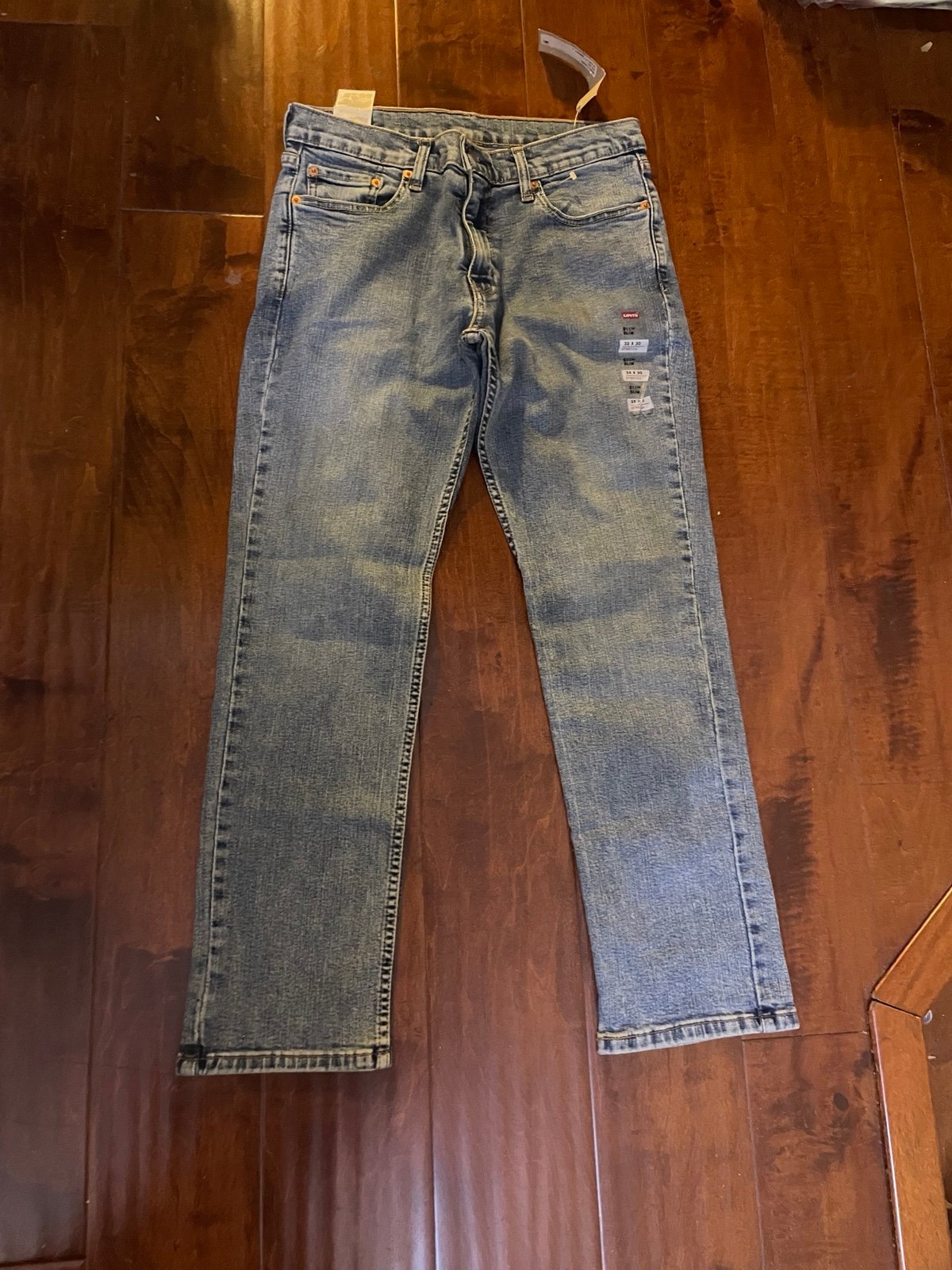 Levi's Mens Tapered Jeans 511 Slim Fit 5-Pocket Design Light Wash Blue Sz 32x30