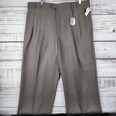 NWT Zanella Pants Mens Andrew Gray Dress Slack Pleated 100% Wool SZ 40 Unhemmed