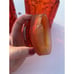 LE Smith Cannister Set Amberina Red Orange Glass Lot 3 Vintage Moon and Stars
