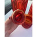 LE Smith Cannister Set Amberina Red Orange Glass Lot 3 Vintage Moon and Stars