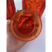 LE Smith Cannister Set Amberina Red Orange Glass Lot 3 Vintage Moon and Stars