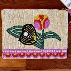 ANTHROPOLOGIE Beaded, Reversible, Large Clutch (NWT)