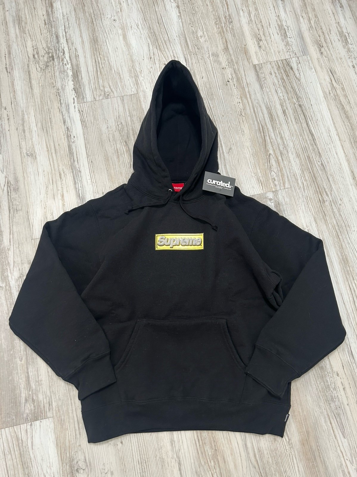 Supreme Bling Box Logo Hoodie Black Small NEW