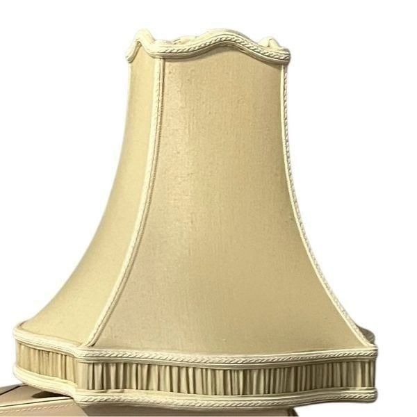 Ivory Beige Square Tower Designer Lamp Shade, Antique
