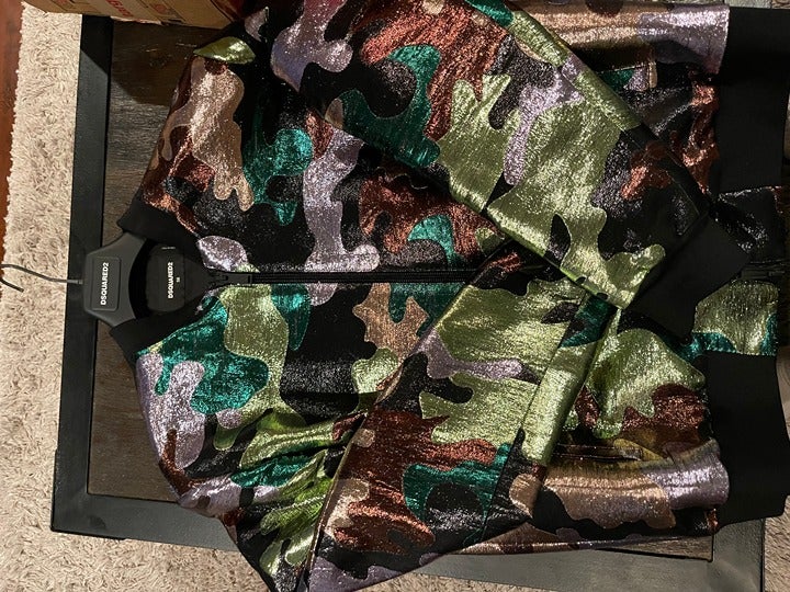 Dsquared2 Multi Metallic Fatigue Bomber Jacket