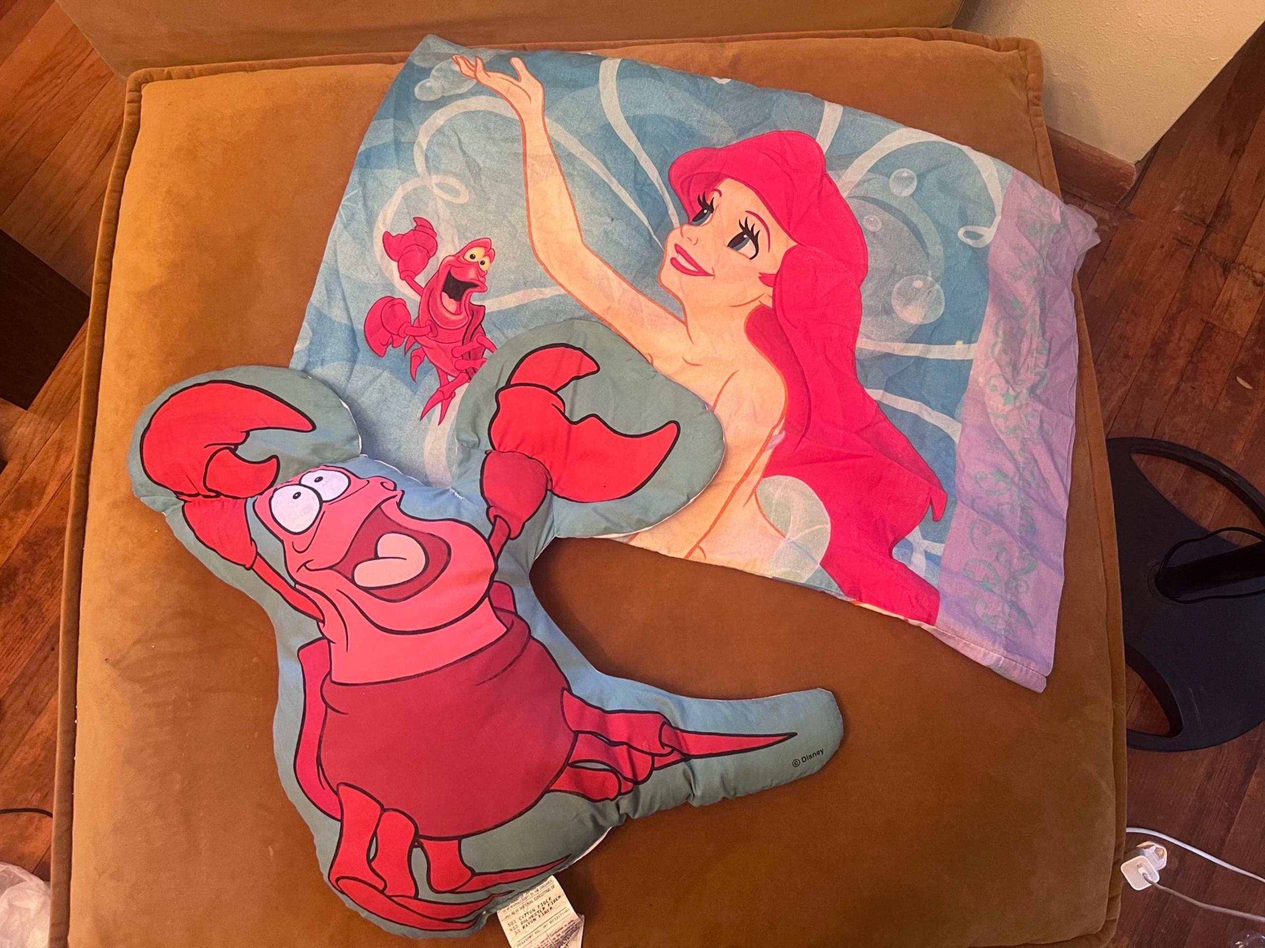 Disney Little Mermaid Pillow and Pillowcase Bundle