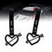 NEW 2PCS ARROW LOVE HEART BLACK JDM TSURIKAWA RING BLACK Handle Strap Drift