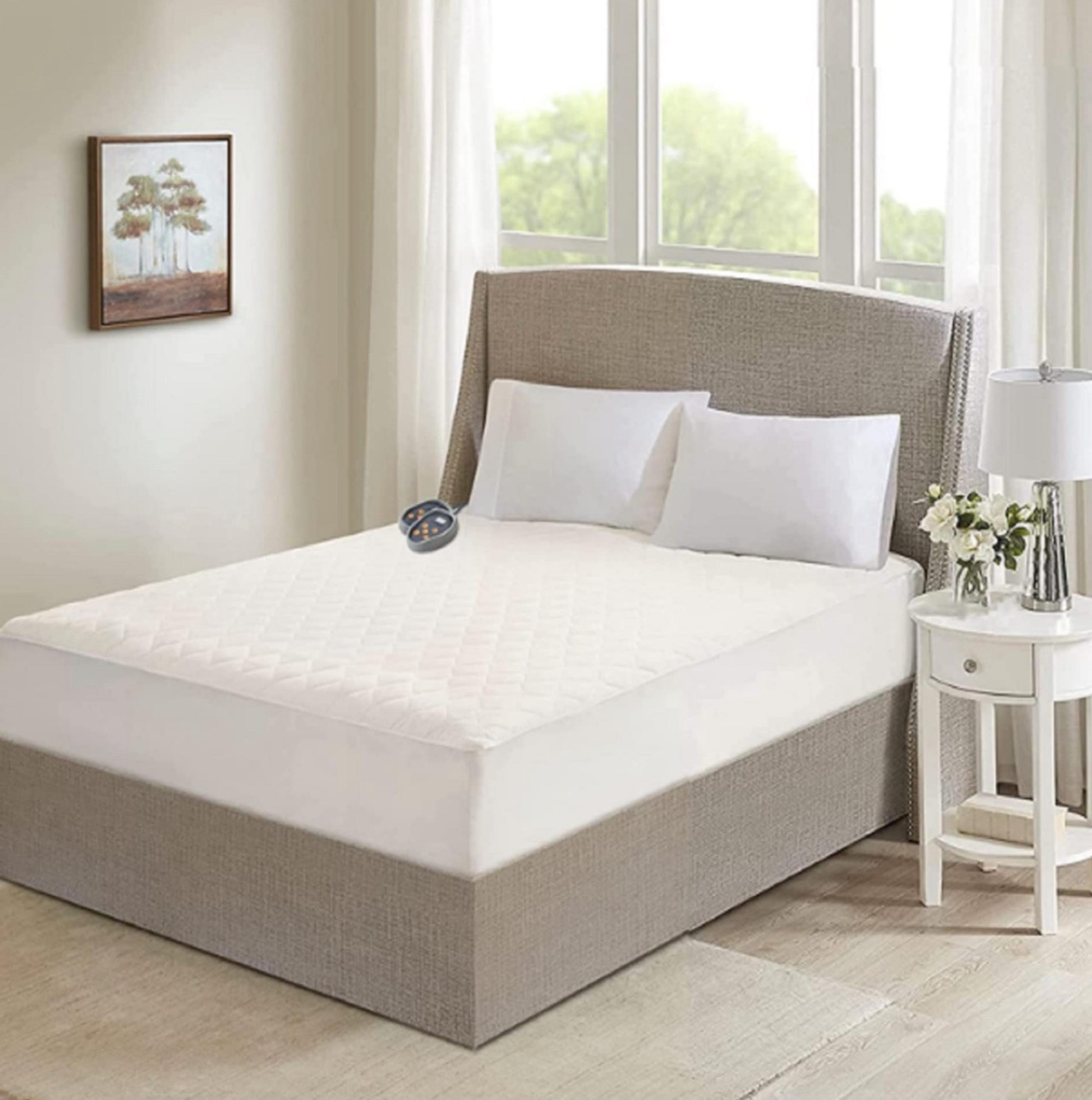 Beautyrest Cotton Heated Mattress Pad - Bed Warmer With 20 Heat Settings Control