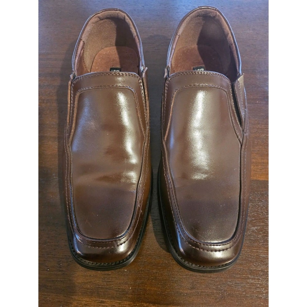 Stacy Adams Vintage Men's Size 8 1/2 W Brown Leather Slip On Penny Loafer Shoes