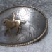 Irvine & Jachens Comstock Silver Engraved Working Cowboy Riding Horse Buckle VTG