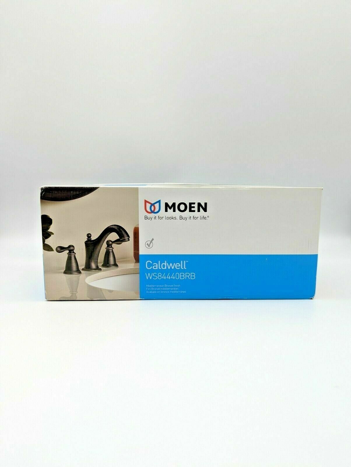 Moen Caldwell WS84440BRB Mediteranean Bronze Widespread Sink Faucet w/Drain