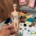 1963 fashion queen and brunette bubble cut barbie