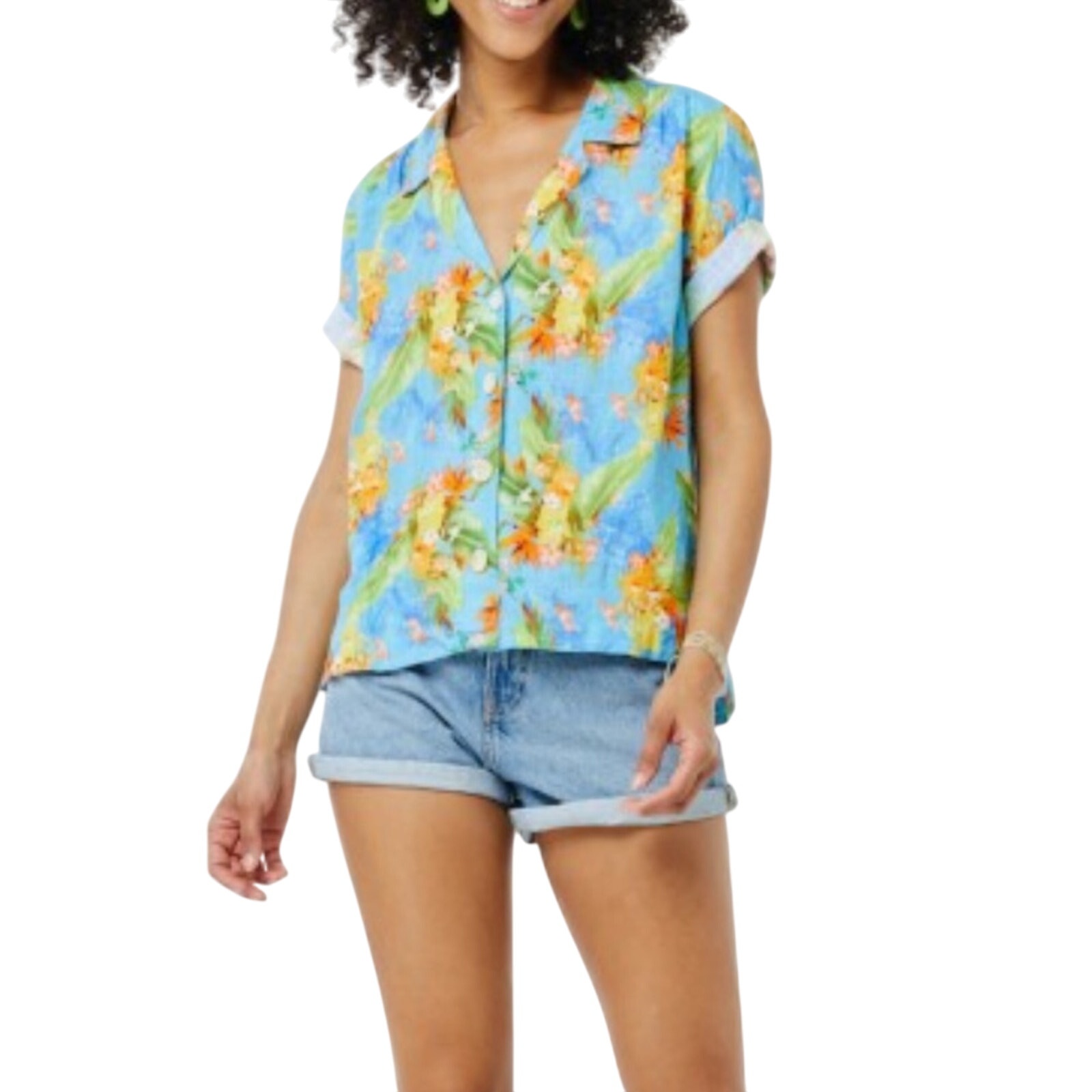 Roller Rabbit Tropical Shirt L New Caprice Edwina