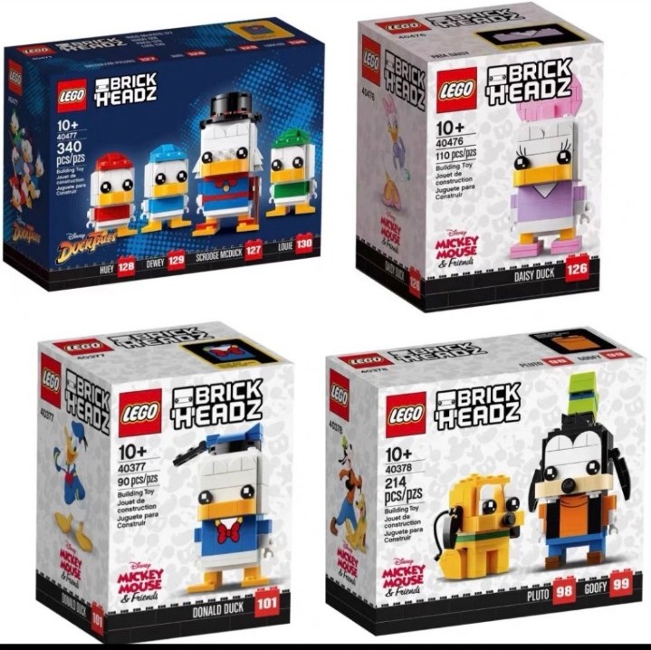 New LEGO Disney Brickheadz Lot: 40477, 40377, 40476, 40378 Sealed!