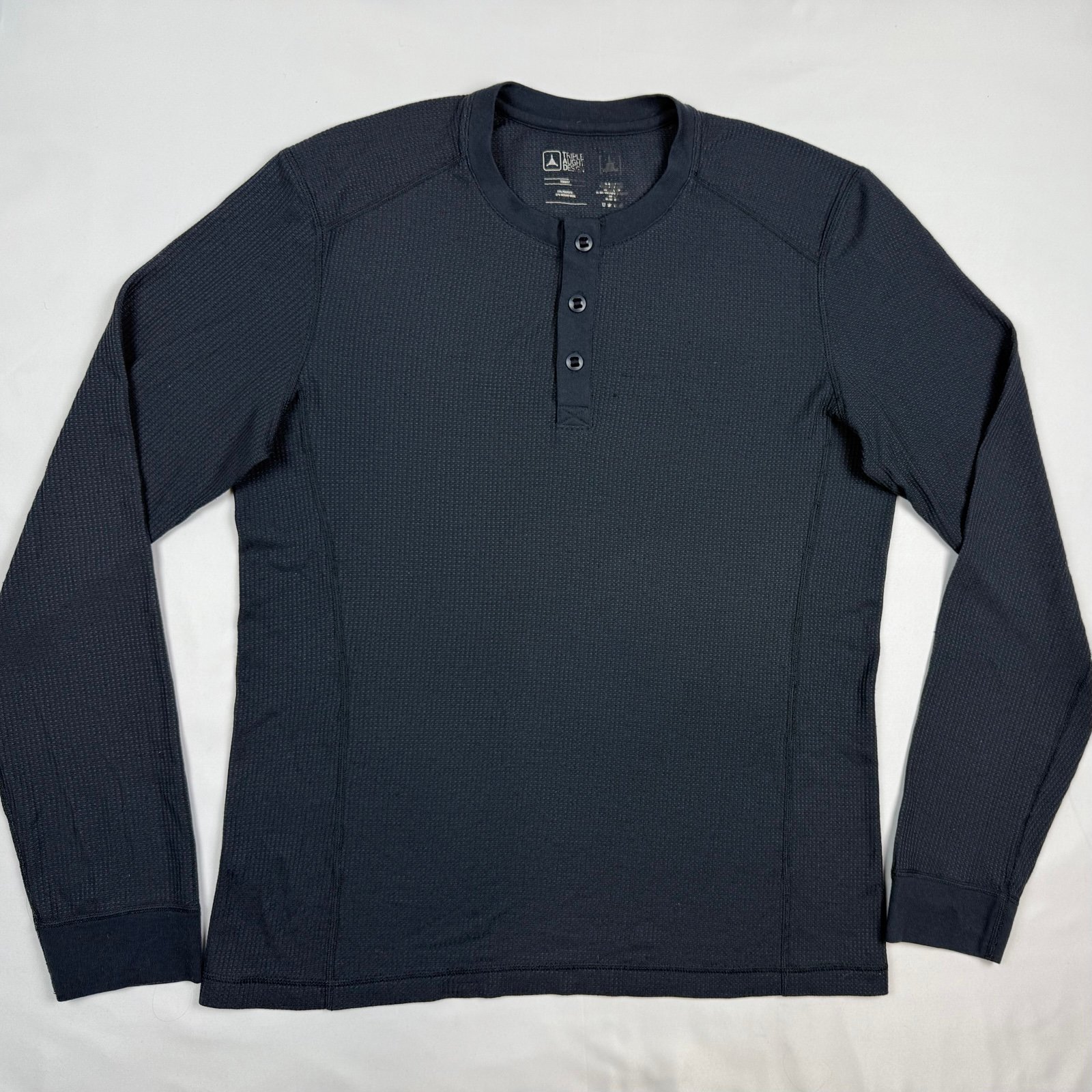 Triple Aught Design Mens Primer Henley Shirt Large Navy Thermal TAD Gear C7