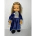 Unique Doll Vintage 1980s Stuffed Cloth Doll TAT Spain Blue Velvet Dress 20”