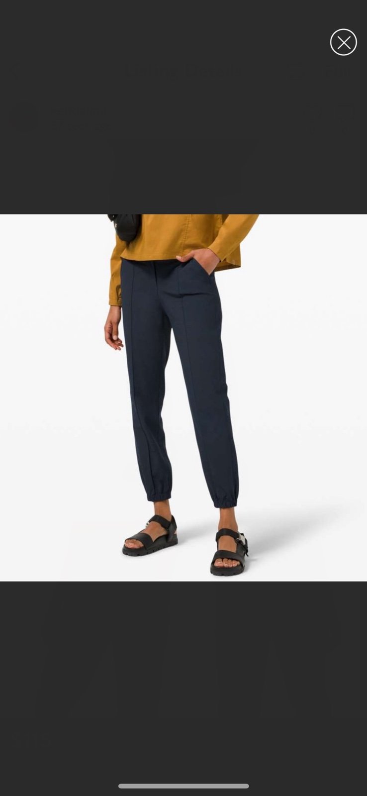 Lululemon Navy Warpstream High Rise 7/8 Jogger Pants Sz 28