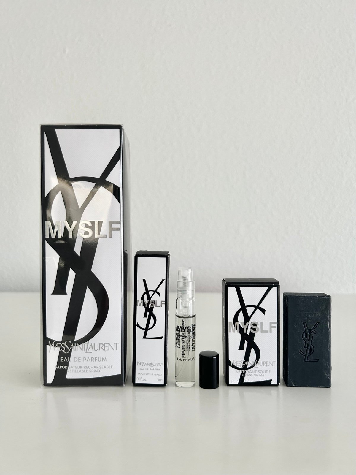 Ysl Yves Saint Laurent Myself Eau de Parfum Spray 2.0 oz with Sample & Body Soap