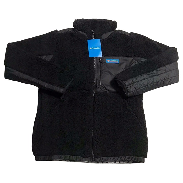 Columbia Youth Boys Girls Full Zip Reversible Jacket Size Large (14-16) Black
