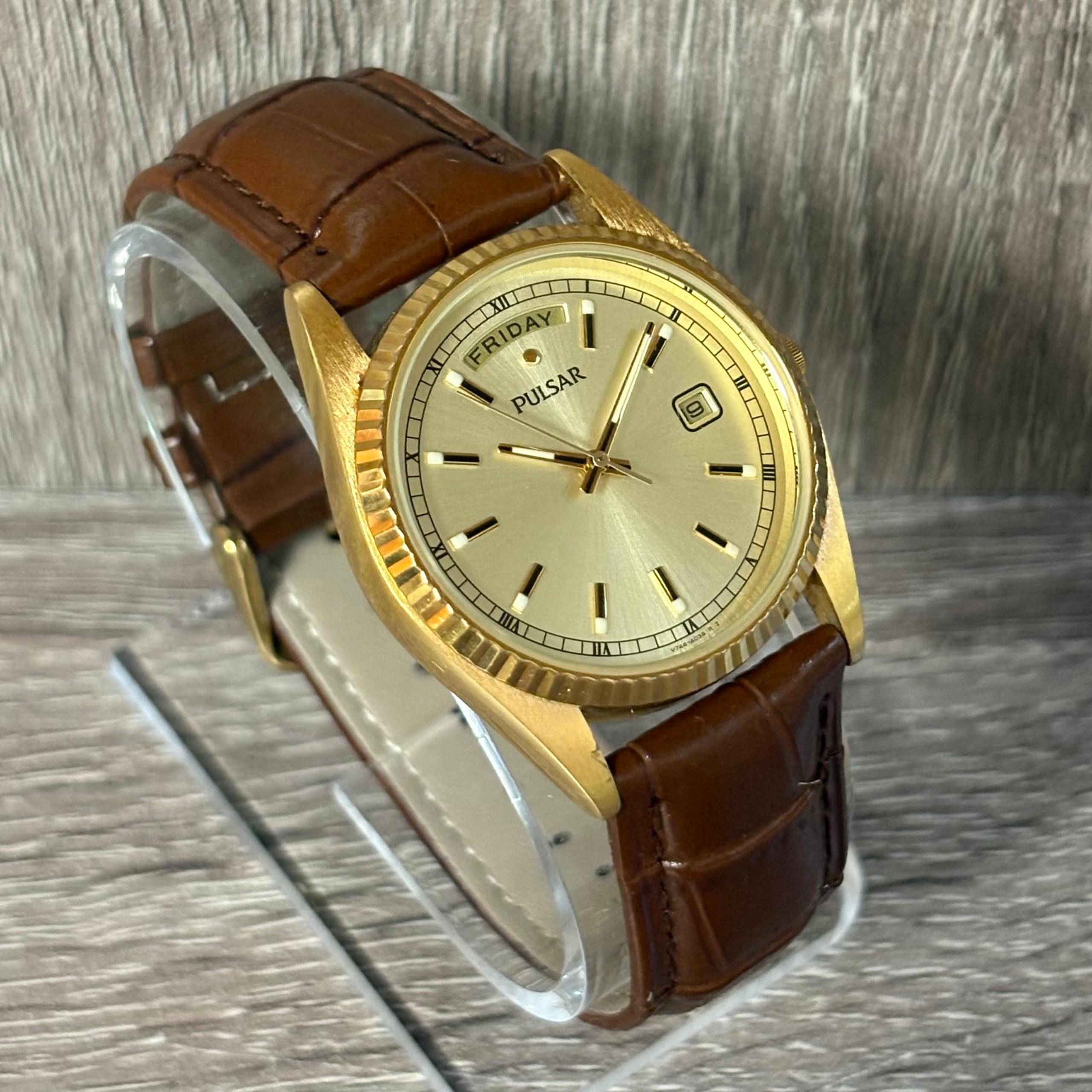 Vintage Gold Pulsar President Men’s Watch With New Battery