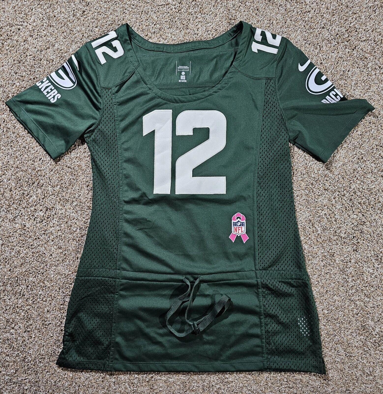 Aaron Rodgers 12 Nike womens drawstring Maternity jersey LG