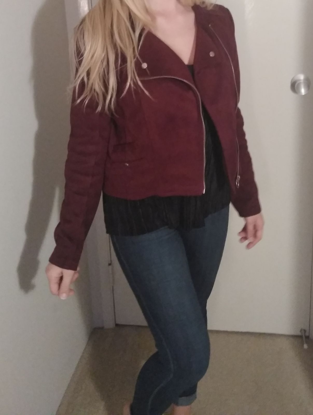 Burgundy Suede Jacket