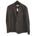 JOSEPH ABBOUD Sport Coat XXL Two Buttons Gray Elbow Patch Jacket Formal Office